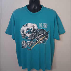 VTG 90s Las Vegas Thunder XXL IHL Hockey T-shirt Single Stitch Center Cut USA